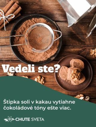 Štipka soli v kakau = intenzívnejšia čokoládová chuť 🍫✨ Vyskúšaj to pri brownies, horúcej čokoláde aj tiramisu a uvidíš...