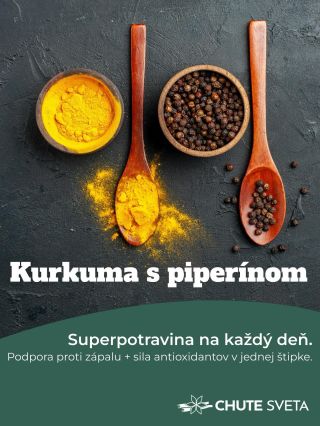🔥 Kurkuma s piperínom = viac sily v každej štipke. Kurkumín podporuje boj proti zápalu, piperín zvyšuje jeho...